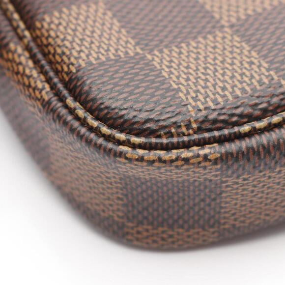 LOUIS VUITTON Brown Damier Leather Pochette Bag - Picture 7 of 8